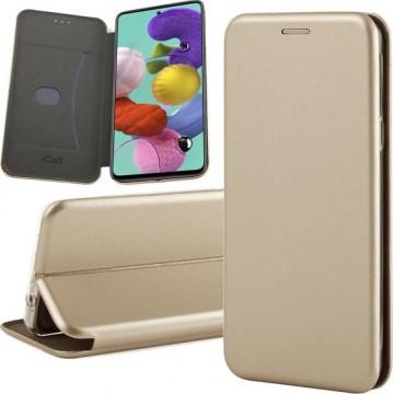 Samsung A51 Hoesje - Samsung Galaxy A51 Hoesje Book Case Wallet - Goud