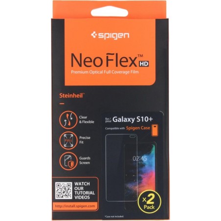 Samsung Galaxy S10 Plus screenprotector - Spigen Neo Flex - 2 Pack