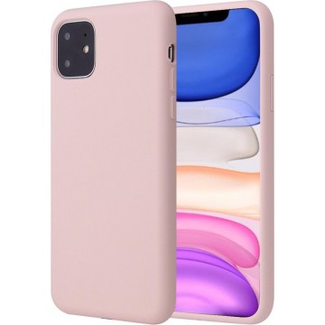 iPhone 11 Hoesje - Liquid Soft Siliconen Case - iCall - Roze