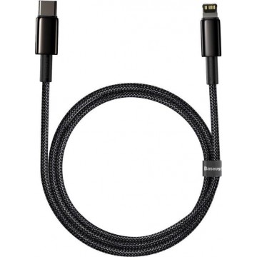 Baseus PD 20W USB-C naar Lightning kabel - 100cm - Zwart