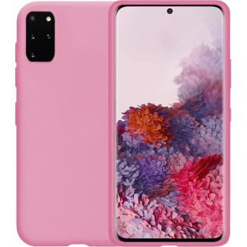 Samsung Galaxy S20 Plus Hoesje Siliconen Case Back Cover Hoes - Roze