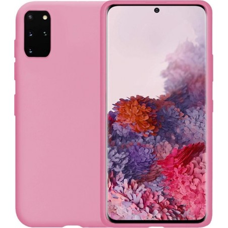 Samsung Galaxy S20 Plus Hoesje Siliconen Case Back Cover Hoes - Roze