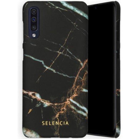 Selencia Maya Fashion Backcover Samsung Galaxy A50 / A30s hoesje - Marble Black