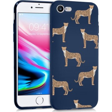 iMoshion Design voor de iPhone SE (2020) / 8 / 7 hoesje - Luipaard - Blauw