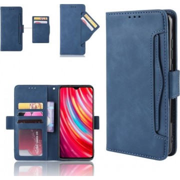 Xiaomi Poco X3 Book Case Blauw Cover Case Hoesje Lederen Pu