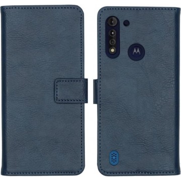 iMoshion Luxe Booktype Motorola Moto G8 Power Lite hoesje - Donkerblauw