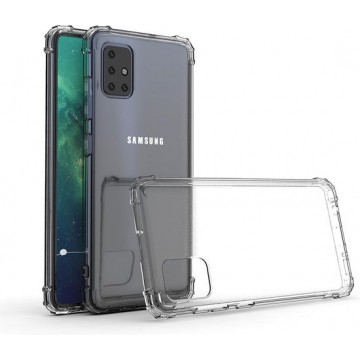 Samsung Galaxy A51 Hoesje Schokbestendig Transparant / doorzichtig met extra stevige hoeken