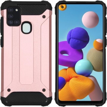 iMoshion Rugged Xtreme Backcover Samsung Galaxy A21s hoesje - Rosé Goud
