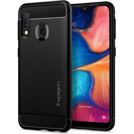 Spigen Rugged Armor hoesje voor Samsung Galaxy A20e - Zwart