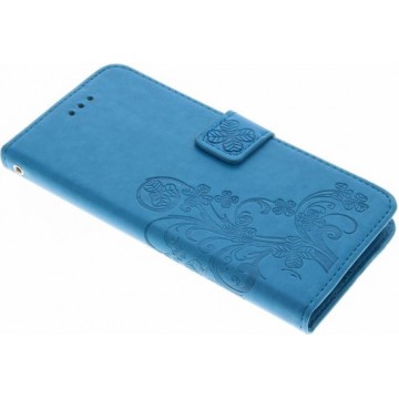 Klavertje Bloemen Booktype LG G6 hoesje - Turquoise