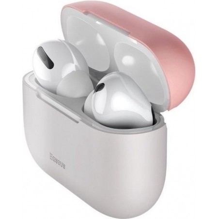Baseus - Ultra dunne softcase cover hoes - AirPods Pro - Grijs Roze