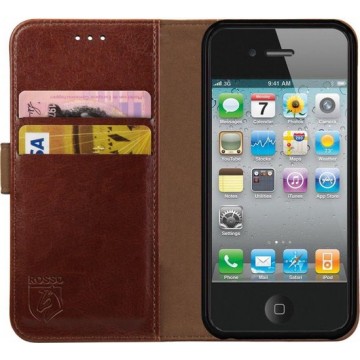 Rosso Element Apple iPhone 4 / 4S Hoesje Book Cover Bruin