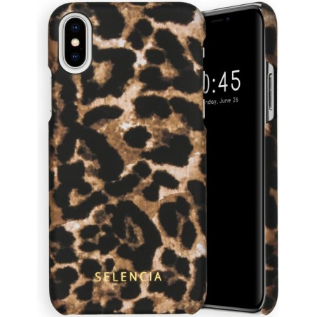 Selencia Maya Fashion Backcover iPhone Xs / X hoesje - Brown Panther