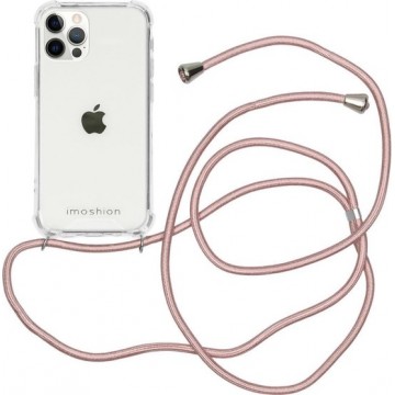iMoshion Backcover met koord iPhone 12, iPhone 12 Pro hoesje - Rosé oud