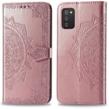 iMoshion Mandala Booktype Samsung Galaxy A02s hoesje - Rosé Goud