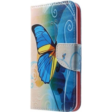 Coverup Samsung Galaxy J5 (2016) Hoesje - Book Case - Blauwe Vlinder