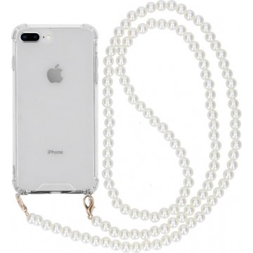 iMoshion Backcover met koord hoesje - Parels iPhone 8 Plus / 7 Plus hoesje - Transparant