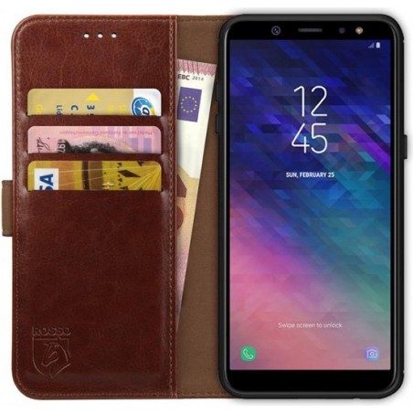 Rosso Element Samsung Galaxy A6 Hoesje Book Cover Bruin