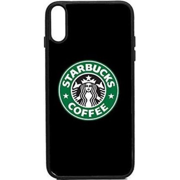 Starbucks Ultradunne TPU Case | iPhone X | iPhone XS | Zwart |Luxe Siliconen Hoesje