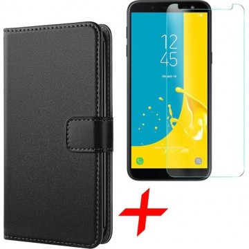 Samsung J6 Hoesje - Book Case Portemonnee + Samsung J6 Screenprotector