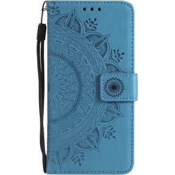 Coverup Samsung Galaxy S7 Hoesje - Bloemen Book Case - Blauw