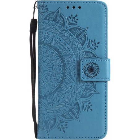 Coverup Samsung Galaxy S7 Hoesje - Bloemen Book Case - Blauw