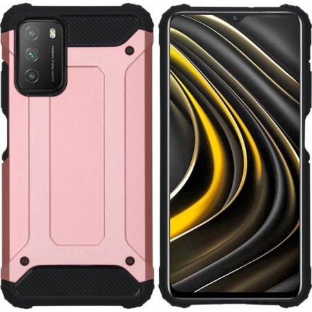iMoshion Rugged Xtreme Backcover Xiaomi Poco M3 hoesje - Rosé Goud