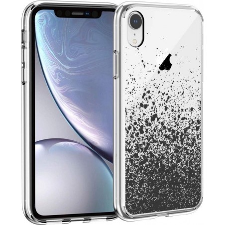 iMoshion Design voor de iPhone Xr hoesje - Spetters - Zwart