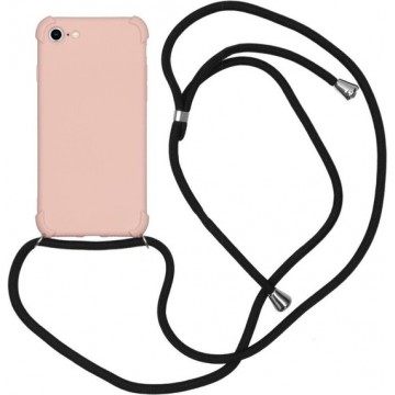 iMoshion Color Backcover met koord iPhone SE (2020) / 8 / 7 hoesje - Roze