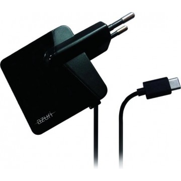 Azuri autolader USB type C - 2.4 Amp - Universeel - Zwart
