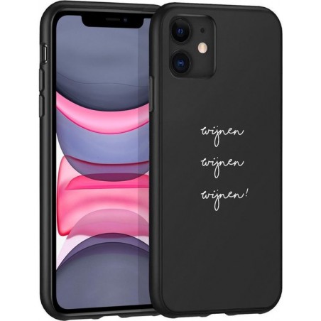 iMoshion Design voor de iPhone 11 hoesje - Wijnen Wijnen Wijnen - Zwart