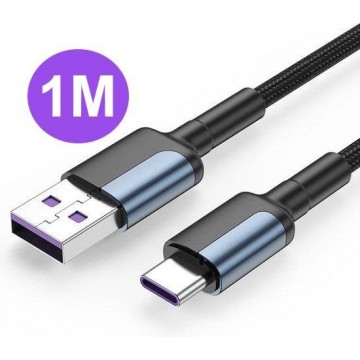 USB-C Oplaad en Data Kabel - 1 Meter - Samsung - Huawei - Xiaomi - Sony - OnePlus - Motorola - Laadkabel - Ondersteund Snelladen