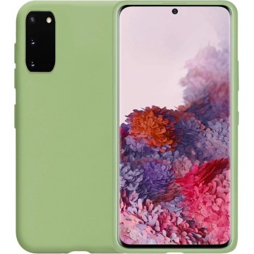 Samsung Galaxy S20 Hoesje Siliconen Case Back Cover Hoes - Groen