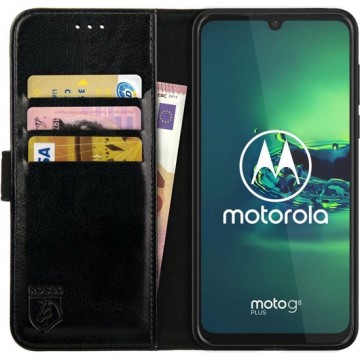 Rosso Element Motorola Moto G8 Plus Hoesje Book Cover Zwart