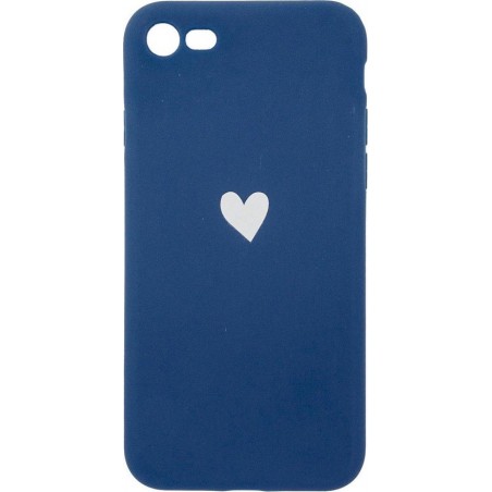 Apple iPhone 7/8/SE (2020) – Blauw TPU Just love hartje hoesje