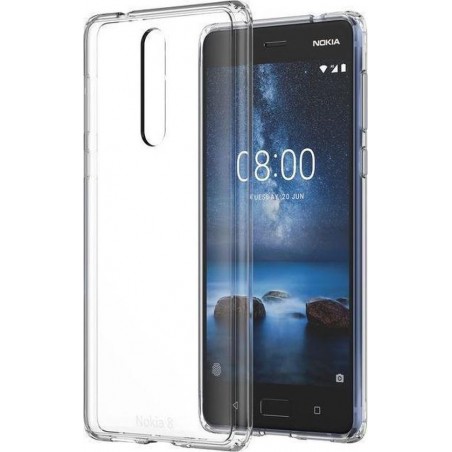 Nokia hybrid crystal back case - transparant - voor Nokia 8