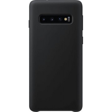Siliconen cover / hoesje voor Samsung Galaxy S10 Plus | ZWART