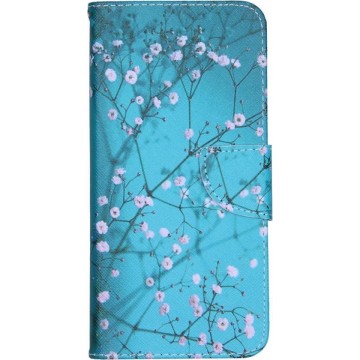 Design Softcase Booktype Samsung Galaxy A21s hoesje - Bloesem