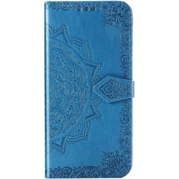 Mandala Booktype Xiaomi Redmi Note 8 Pro hoesje - Turquoise