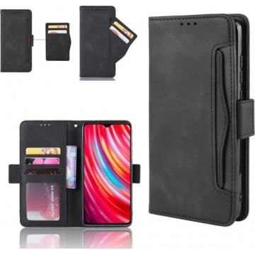 Xiaomi Redmi Note 9 Pro / 9S / Max / Book Case Zwart Cover Case Hoesje Lederen Pu