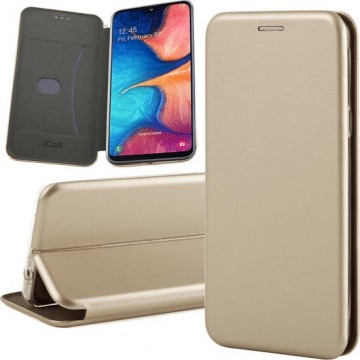 Samsung A20e Hoesje - Samsung Galaxy A20e Hoesje Book Case Slim Wallet Goud - Hoesje Samsung A20e