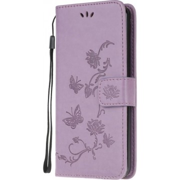 Paars vlinders agenda wallet book case hoesje Samsung Galaxy S20 FE (Fan edition)