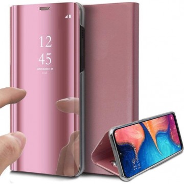 Samsung A20e Hoesje - Samsung Galaxy A20e Hoesje Spiegel Book Case Roségoud - Hoesje Samsung A20e
