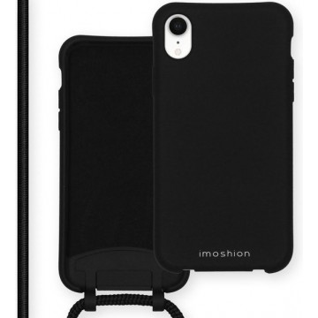 iMoshion Color Backcover met afneembaar koord iPhone Xr hoesje - Zwart