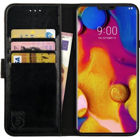 Rosso Element LG V40 ThinQ Hoesje Book Cover Zwart