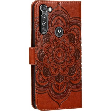 Mobigear Mandala Wallet Case Bruin Motorola Moto G8 Power