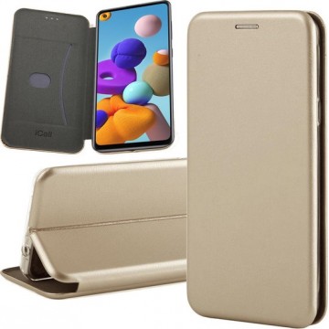 Samsung A21s Hoesje - Samsung Galaxy A21s Hoesje - Book Case Slim Wallet Goud
