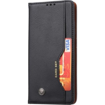 Xiaomi Poco X3 Hoesje Luxe Portemonnee Wallet Case Kunstleer Zwart