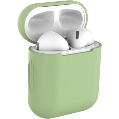 Studio Air® Airpods Hoesje Siliconen Case - Army Series - Soepel Airpod Hoesje - Licht Groen