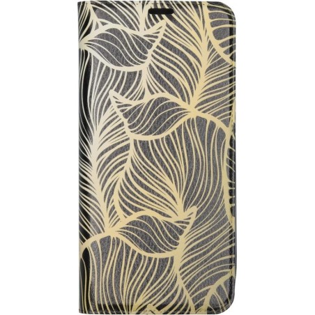 Design Softcase Booktype Samsung Galaxy A21s hoesje - Goud Bladeren